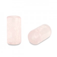 Tube natural stone bead 6x3mm Rose Quartz Pale Pink